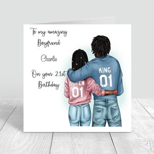 Tarjeta de cumpleaños personalizada hombres y mujeres tarjeta hecha a mano marido / hermana / hermano / tío / novia / pareja tarjeta de cumpleaños única