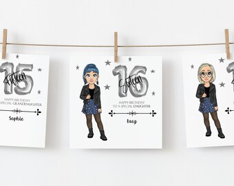 Biglietto Di Compleanno Personalizzato Sorella Figlia Nipote 13 16 18