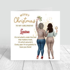 Personalised Same Sex Christmas Card Partner / Girlfriend / Christmas Gifts Xmas Present  Wife Handmade Christmas Card 735