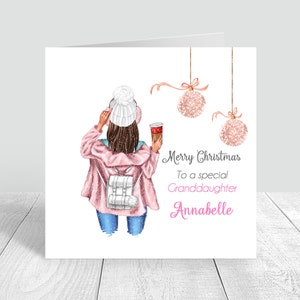 Merry Christmas handgemaakte Bestie Card Kerst gepersonaliseerde kaart| Zuster| mama| Beste vriend|Kleindochter