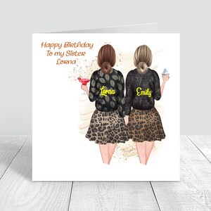 Carte d'anniversaire meilleure amie des femmes faite main/personnalisée soeur/tante/18e 21e 25e 30e 40e 40e 50e petite-fille fille nièce