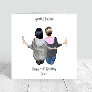 Beste Freundin alles Gute zum Geburtstag handgemachte Karte Schwester / Cousin 18.21.25.30.35.40.50.60.Personalisierte 265
