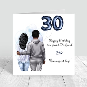 Carte d'anniversaire personnalisée hommes et femmes carte faite main frère/soeur/petit ami/partenaire/fiancé 30e 40e 50e carte d'anniversaire Unique 880