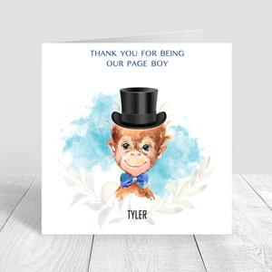 Merci d'être notre carte faite main personnalisée | Page Cadeaux Garçon