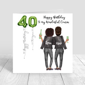 Women's Personalised Best Friend Happy Birthday Handmade Card for her Sister Bestie Cousin 18th 21st 25th 30th 35th 40th 50th -green 1683
