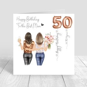 Frauen personalisierte beste Freundin alles Gute zum Geburtstag handgemachte Karte für ihre Schwester Bestie Cousin 18.21.25.30.35.40.50.60.859