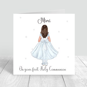 Eerste communiekaart handgemaakt gepersonaliseerd voor meisjes kleindochter dochter nicht zus personaliseren communiecadeaus voor meisjes 616
