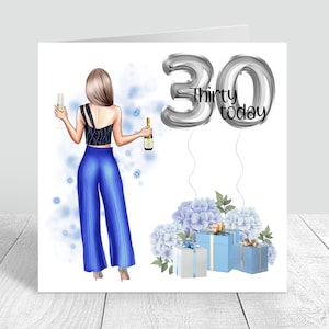 Tarjeta hecha a mano de feliz cumpleaños de mejor amiga personalizada para mujeres para su hermana Bestie Cousin 18 21 25 30 35 40 50 60 203
