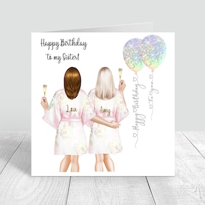 Carte d'anniversaire meilleure amie des femmes faite main/personnalisée soeur/tante/18e 21e 25e 30e 40e 40e 50e petite-fille fille nièce