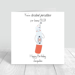 Carte d'anniversaire personnalisée homme, femme amusante, humour positif testé, carte faite main, père, frère, fille, maman, ami, vieillesse, carte de voeux 1185