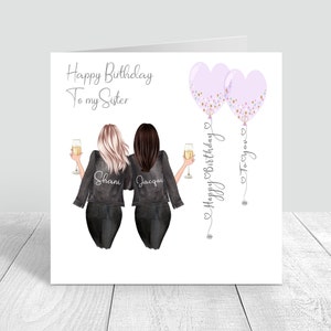 Meilleur ami joyeux anniversaire carte faite main soeur/cousin 18ème 21ème 25ème 30ème 35ème 40ème 50ème 60ème Personnalisé