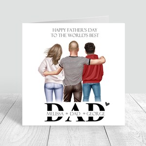 Tarjeta personalizada del Día del Padre, Regalos del Día del Padre, Papá, Papá NO1, Tarjeta del Día del Padre hecha a mano, Tarjeta del Día del Padre de la familia, Tarjeta de felicitación 1076