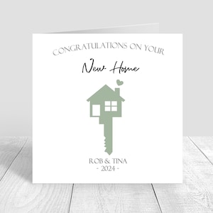 Gepersonaliseerde nieuwe huiskaart, gefeliciteerd, eerste huis, gelukkig nieuw huis, nieuwe huiseigenaren, wenskaart, nieuw huis, nieuwe herinneringen 1302