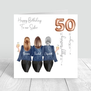 Meilleur ami joyeux anniversaire carte faite main soeur/cousin 18ème 21ème 25ème 30ème 35ème 40ème 50ème 60ème Personnalisé