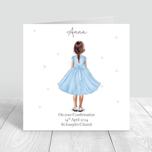 Tarjeta de confirmación para niñas hecha a mano personalizada para niñas nieta hija sobrina hermana personalizar regalos de la santa comunión religiosa 938