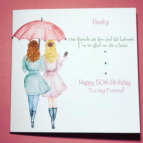 Meilleur Ami Joyeux Anniversaire Carte Faite A La Main Sœur Etsy France