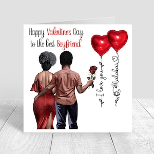 Personalised Happy Valentine's day Card Love Theme Couple Card Partner Boyfriend Girlfriend Fiancé Fiancée Husband Wife Formal Wear 1455