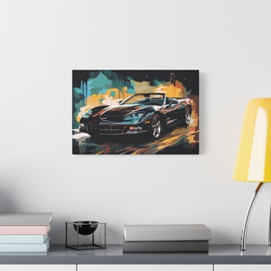 Black 2004 C4 Corvette Convertible Abstract
