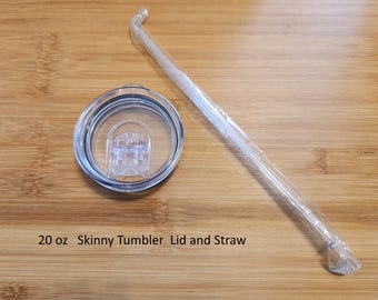 Lid Replacement 20 oz Skinny Tumbler Lid, Lid and Straw,  Skinny Tumbler Lids, Replacements Lids