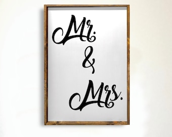 Mr. and Mrs. | Wood Sign | Mister and Misses | Home Decor