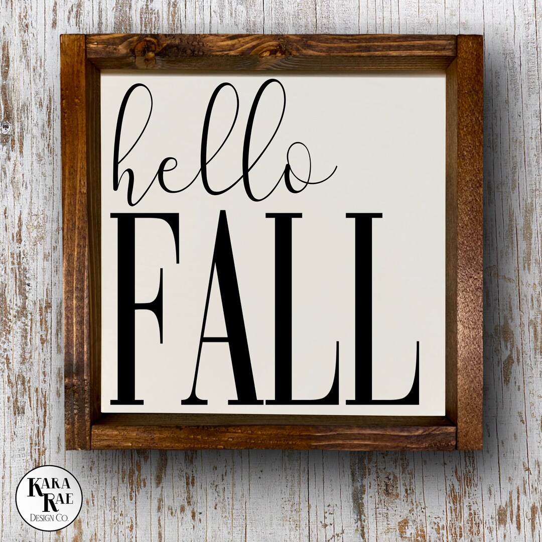 Hello Fall | Wood Sign | Fall Decor - Etsy