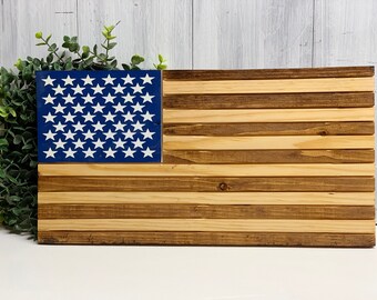 Hand Carved American Flag | Wood Sign | Home Decor | America