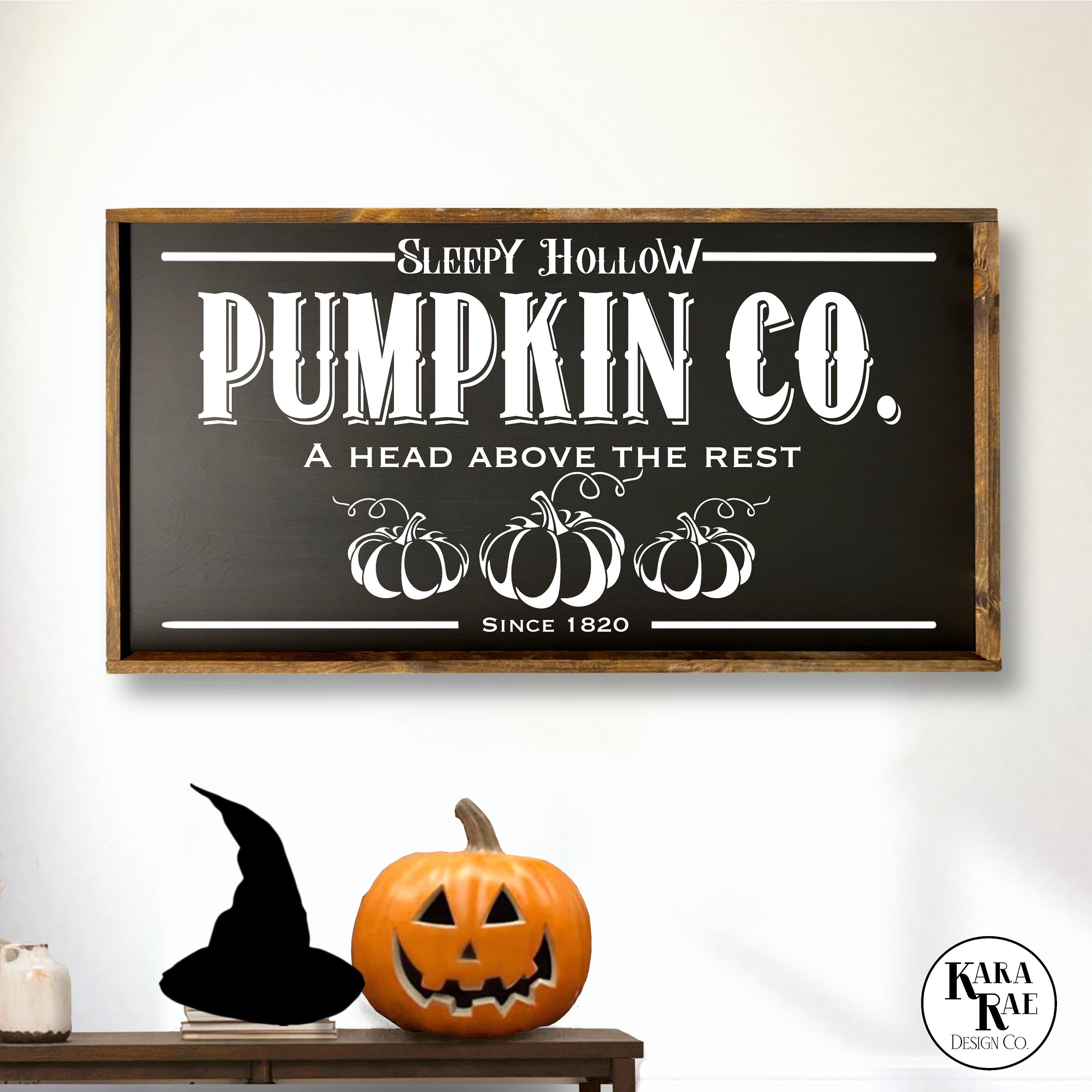 Sleepy Hollow Pumpkin Company | Wood Sign | Halloween Decor | Halloween Sign