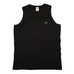 Vtg NIKE 00&#39;s black cotton tank top shirt, sz men&#39;s X-Large