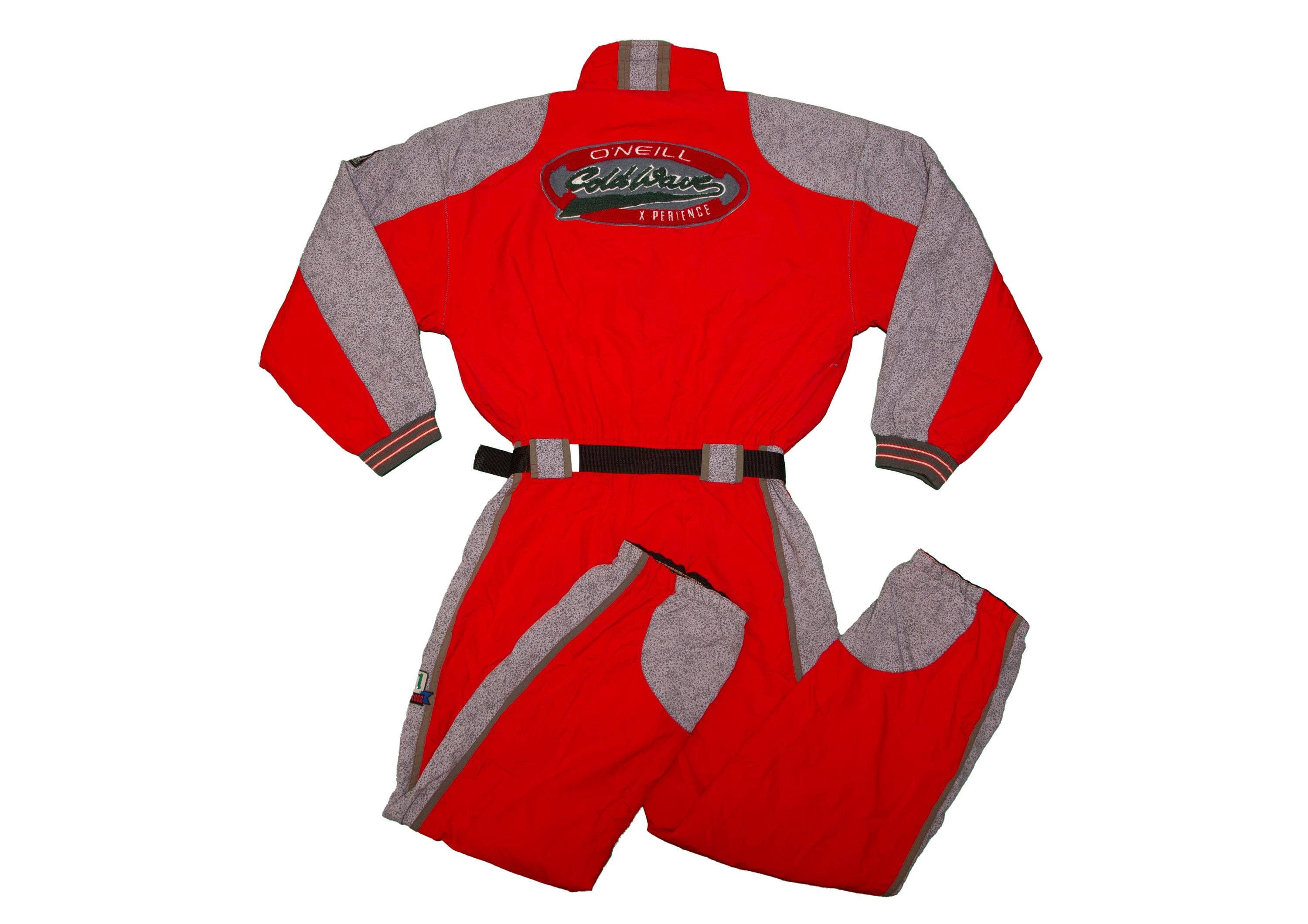 Vtg & Rare O'NEILL Cold Wave X-perience 90's Red Jumpsuit Ski Suit