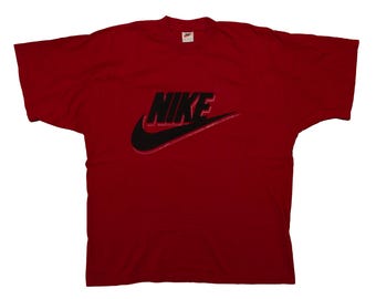Vtg NIKE 90's essential white tag red t-shirt, sz men's X-Large