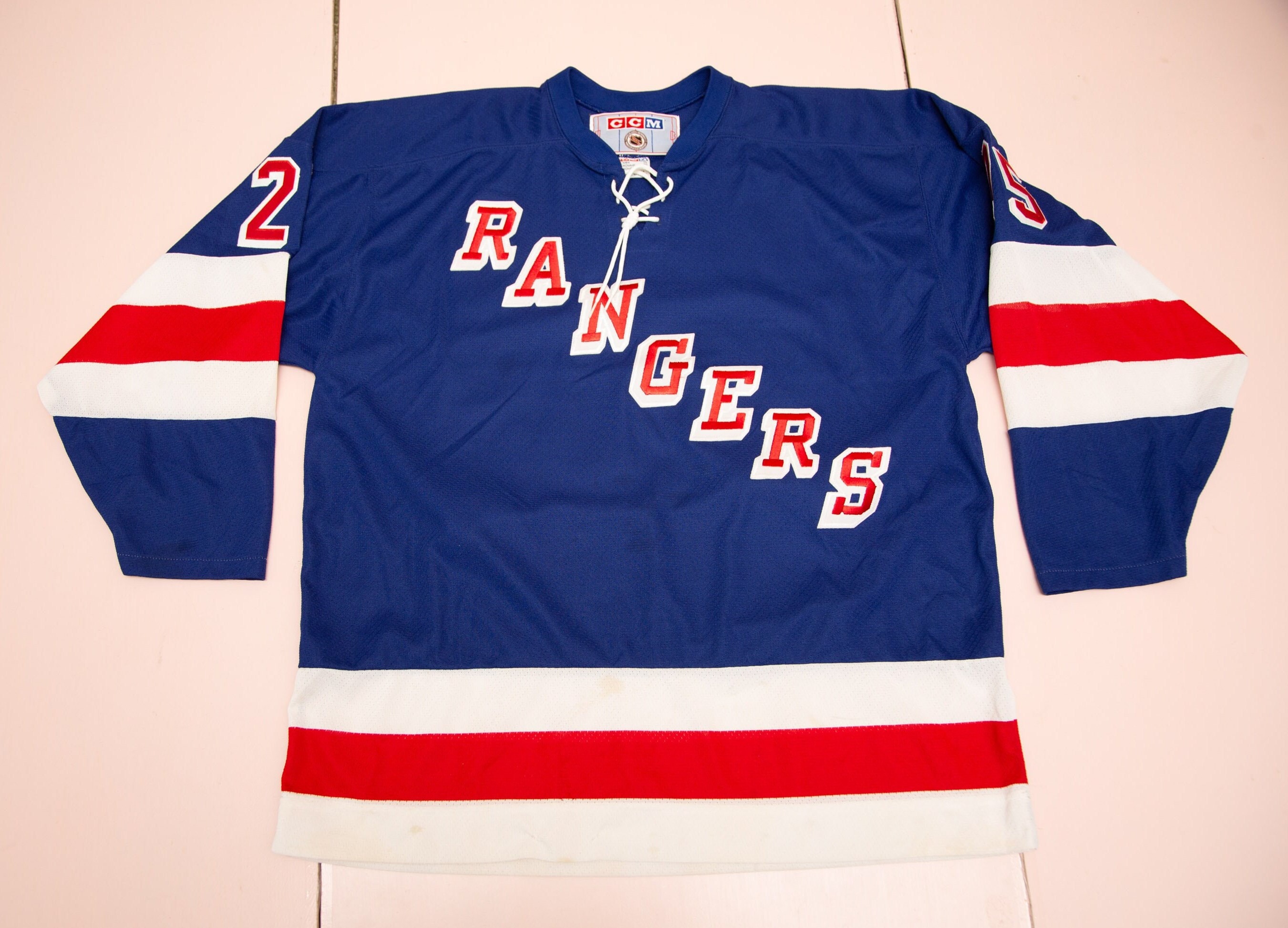 New York Rangers CCM NHL Hockey Jersey Shoulder Patch Navy Size XL From  Japan