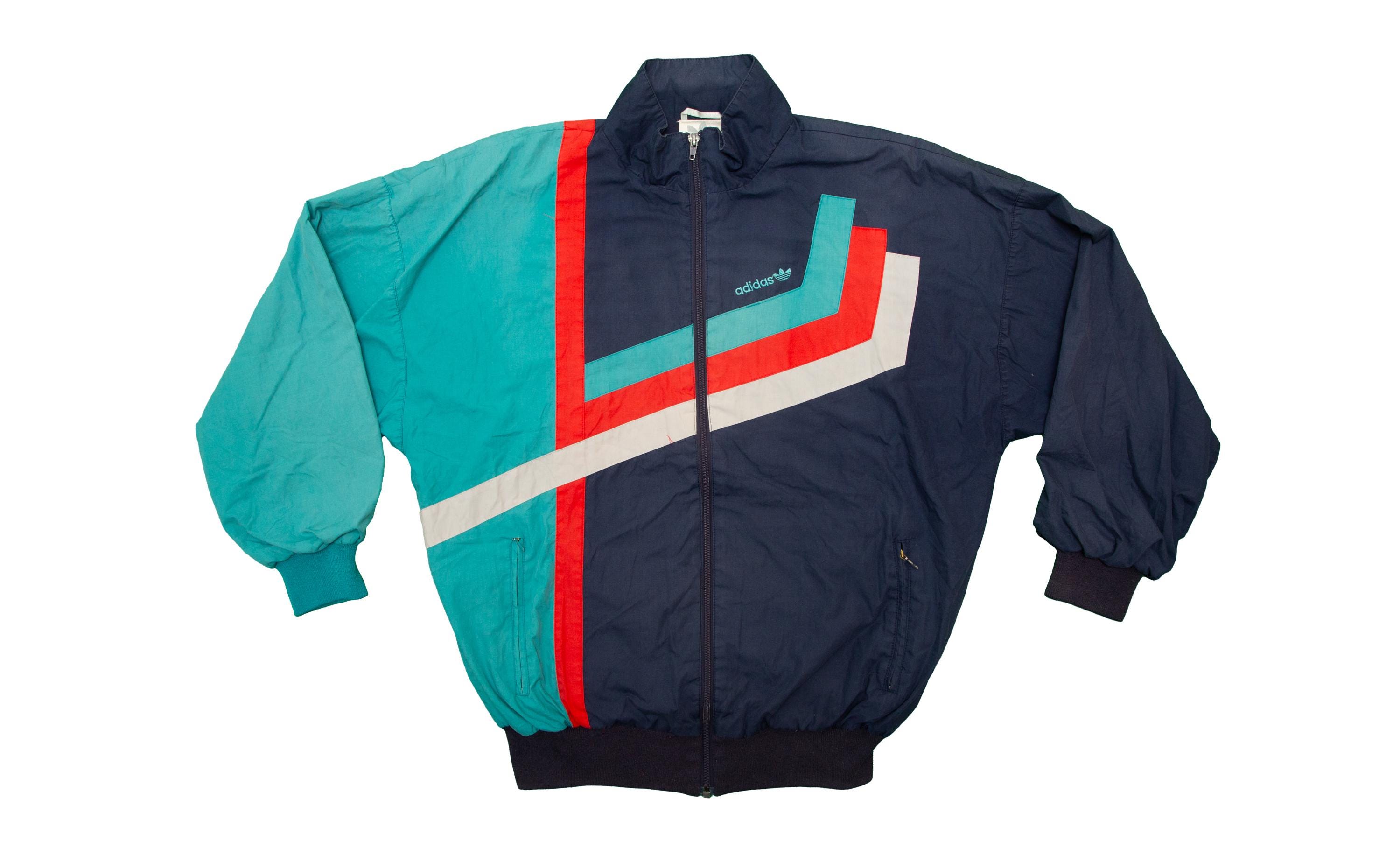 Vtg ADIDAS 90's Blue-turquoise Light Jacket With Lining, Sz Fit