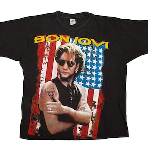 XL * Bon Jovi Vintage 90s T Shirt * Brockum 1995 Tour Jon - Etsy
