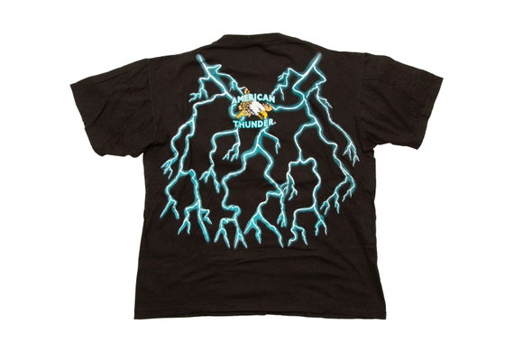 Vtg AMERICAN THUNDER Cherokee Tourchamp Tag Sunrise Turquoise Inc