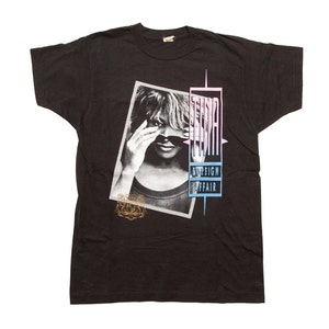 Vtg TINA TURNER &quot;Foreign Affair: The Farewell Tour&quot; 1990 European Tour camiseta negra de una sola puntada, talla grande para hombre