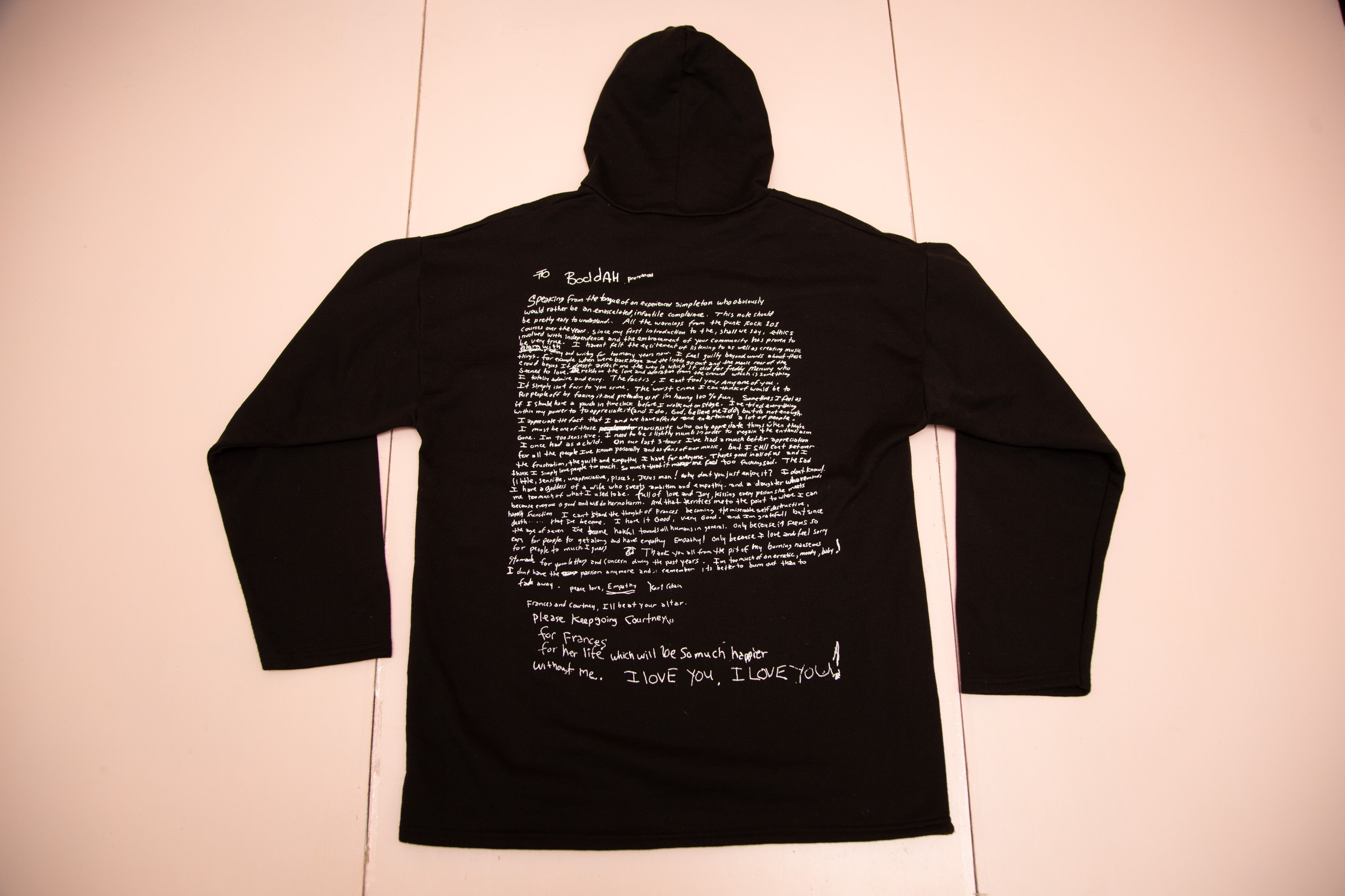 Vtg NIRVANA Buddhist Beatidude Double Sided Design Hooded