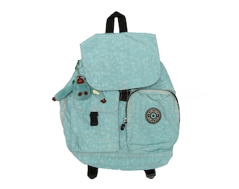 Vintage Kipling Backpack – Burgundy Nylon Rucksack With Logo  display picture 3