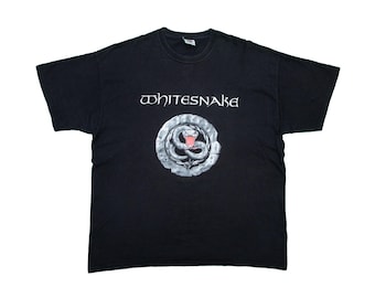 Vtg 1987 Whitesnake David Coverdale Concert T-shirt Black XL 80s