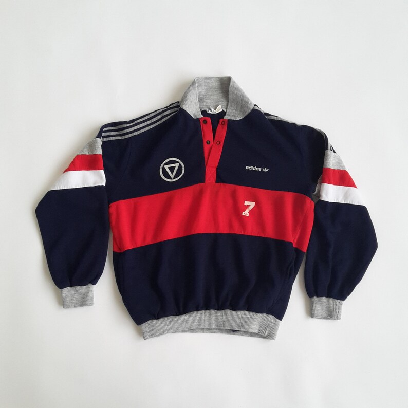 ADIDAS vintage vtg pullover sweater jumper sports Made in France Ventex 70s retro Men's L large ADIDAS vintage vtg pullover sweater jumper sports Made in France Ventex 70s retro Men's L large
