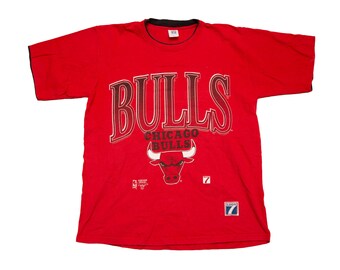 Vtg Chicago BULLS Logo 7 NBA Basketball Team 90's Single Stitch
