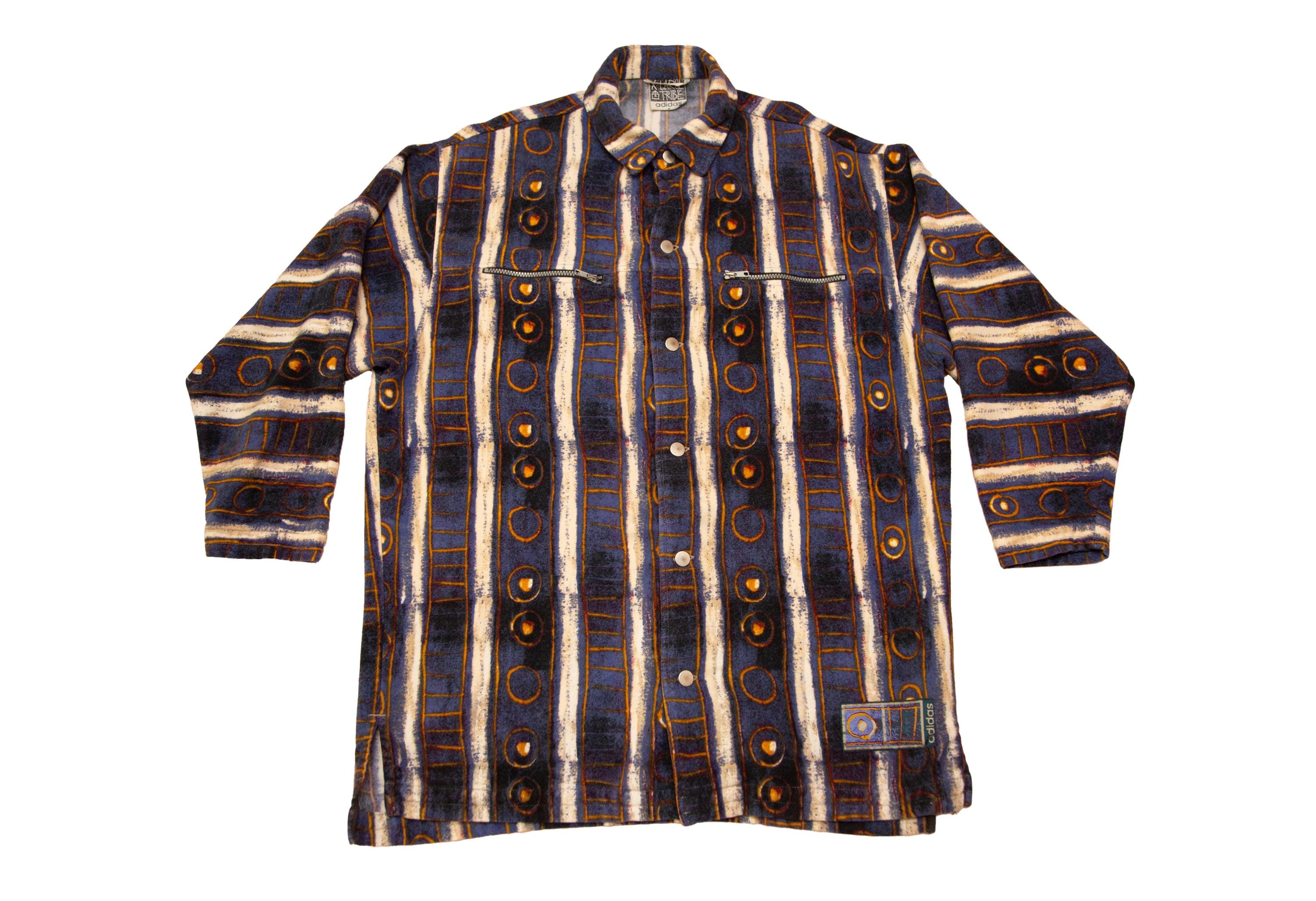90年代のヴィンテージADIDAS X-LARGE TRIBEマルチカラーストライプ