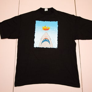 Vtg The SIMPSONS 1999 Homer vs The JAWS camiseta preta, sz masculino X-Large