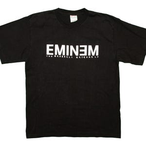 Vtg EMINEM The Marshall Mathers LP 2000 &quot;Remember Me?&quot; rap hip hop Y2K black t-shirt, sz fit men&#39;s Large