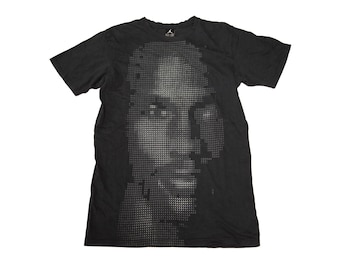 Nike AIR Jordan big print NBA basketball GOAT Michael Jordan black t-shirt, from 00s, sz men's Medium