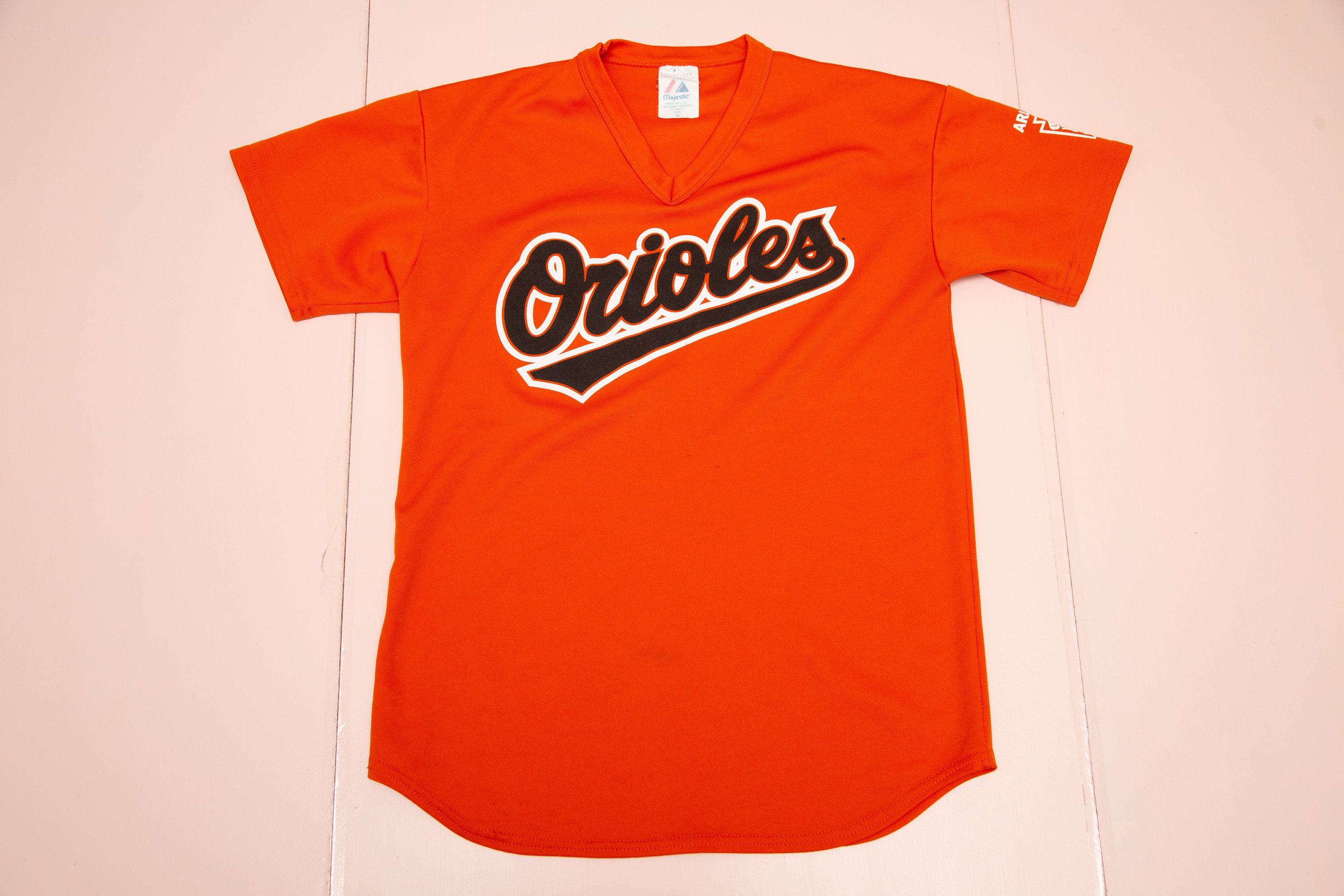Vtg Baltimore Orioles MLB Baseball Majestic Orange Jersey Made in