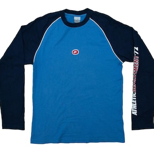 Vtg NIKE 00&#39;s Y2K Athletic Department &#39;72 blue long sleeves t-shirt, sz men&#39;s Large