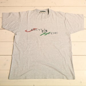 Vtg rare JEKYLL & HYDE grey single stitch t-shirt Authorized Formula stamp at the back sz L large