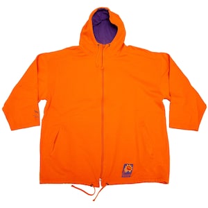 Veel en zeldzame jaren 90 Phoenix SUNS Magic Johnson T's NBA-basketbalteam oranje sweater met ritssluiting en capuchon, 3/4 mouwen, herenmaat Large