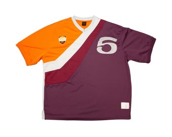 Vtg FUBU Collection Athletic Department #5 Purple-orange Hip Hop
