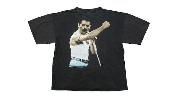 Vtg & Very Rare FREDDIE MERCURY Rock Shirts Levelcourt 1993 Black